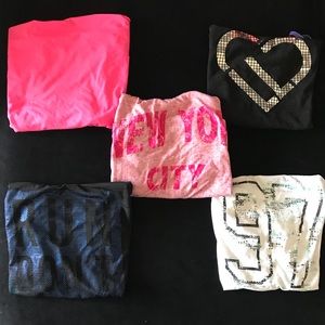 5 Workout Shirts Bundle